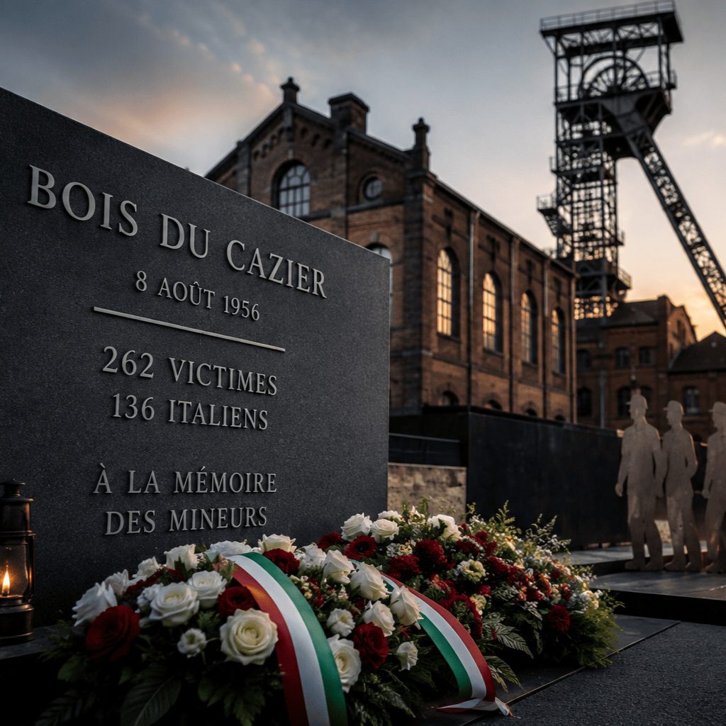 Oggi, 8 agosto 2026, ricorre il 70° anniversario della tragedia che l’8 agosto 1956 sconvolse la miniera di carbone del Bois du Cazier, a Marcinelle, nei pressi di Charleroi, in Belgio. 

https://extrarem.it/marcinelle-settantanni-dopo-la-tragedia/

#CGIL #Charleroi #emigrazione #extrarem #lavoro #Lussemburgo #Marcinelle #MarinaCalderone #MaurizioLandini #memoria #sicurezza
